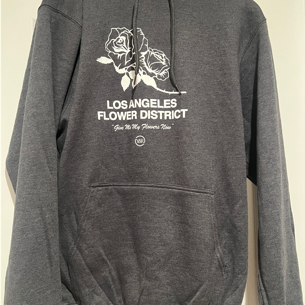 Young & Reckless- Gray- Los Angeles Flower District Hoodie NWT
